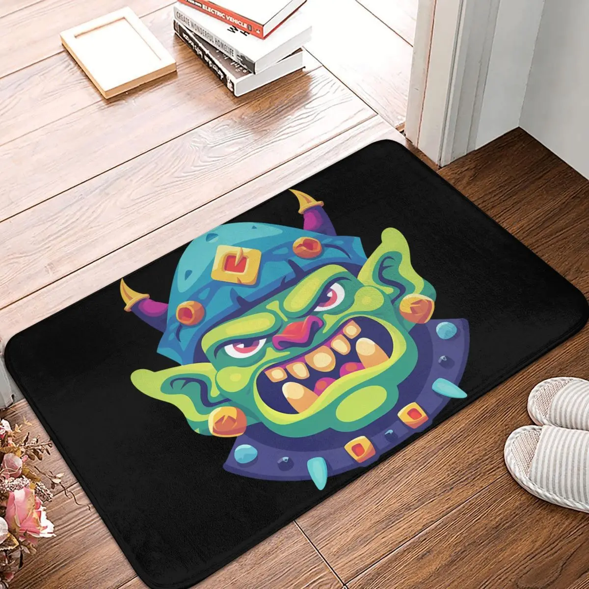 Green Goblin Cartoon Character Myth Doormat Anti-Slip Entrance Bathroom Kitchen Floor Door Mat Living Room Carpet Rug