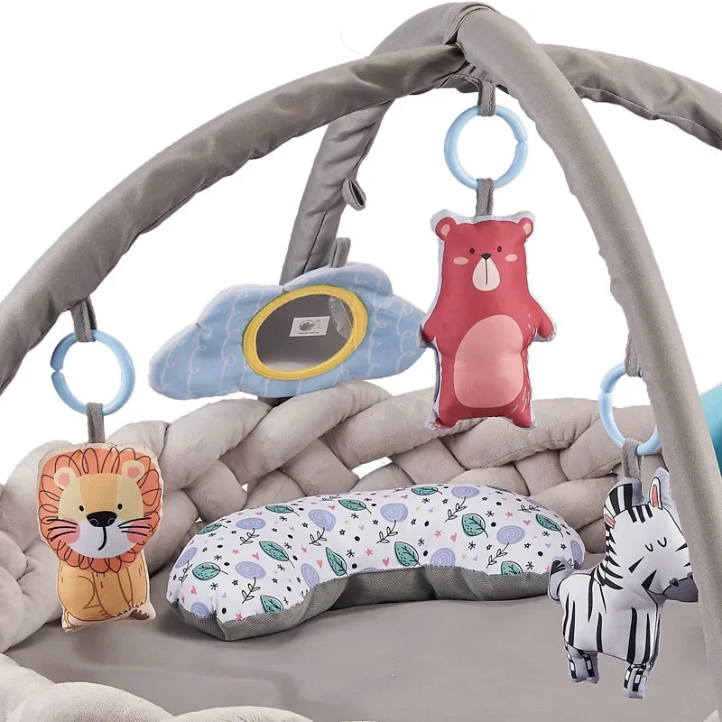 Musical foldable baby lounger mat infant activity crawling gym playmat  baby play mat with toys