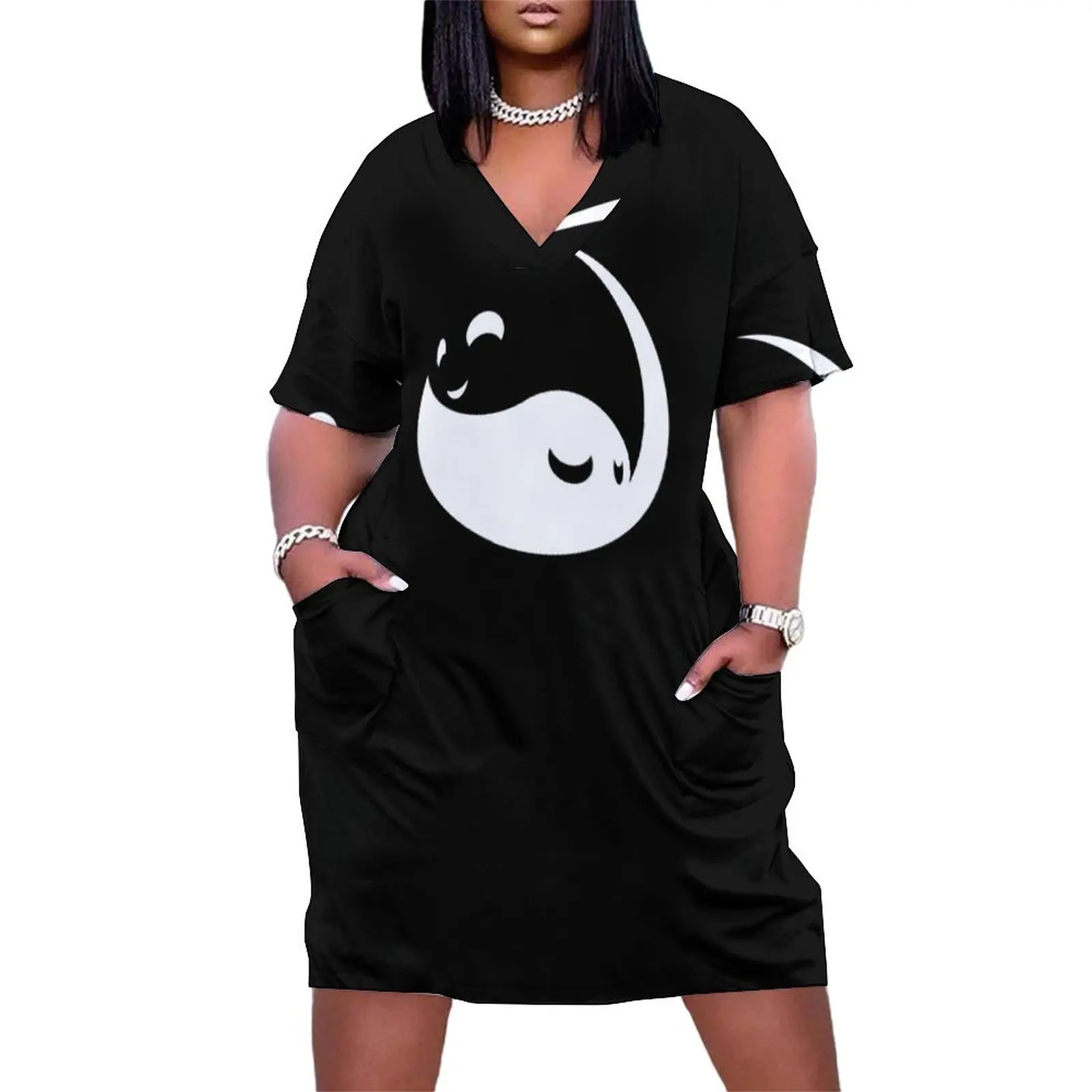 Yin Yang Yin and Yang Tattoo Yoga Mug Coffee Zen Loose Pocket Dress evening dresses ladies Women's skirt evening dresses women