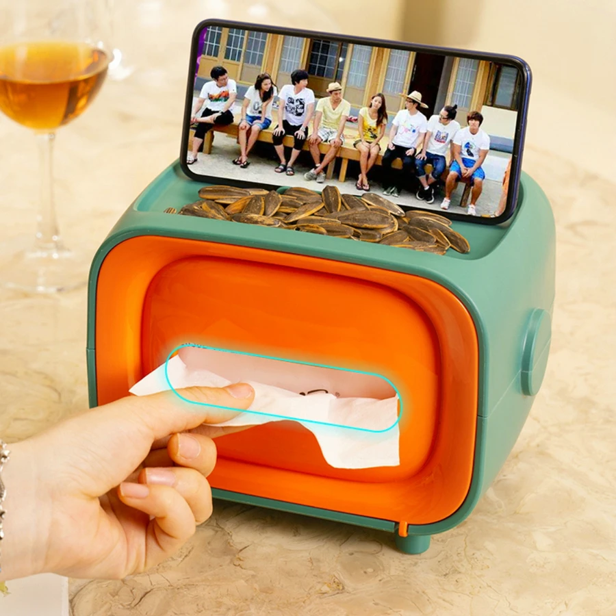 Tissue Box Desktop Kitchen Napkin Storage Container Living Room Paper Holder Storage Box For Home Office Tissue Tray view 5