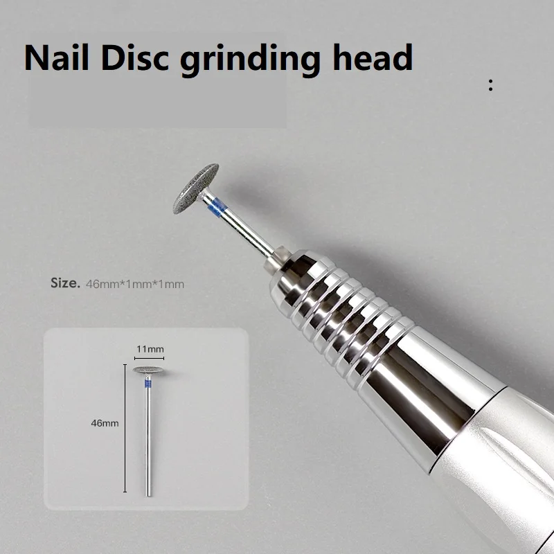 Diamond Grain Nail Drill Bit Polishing removal Head Electric Nail Machine disc grinding burr T Mills Grinder Cuticle Cutter Art