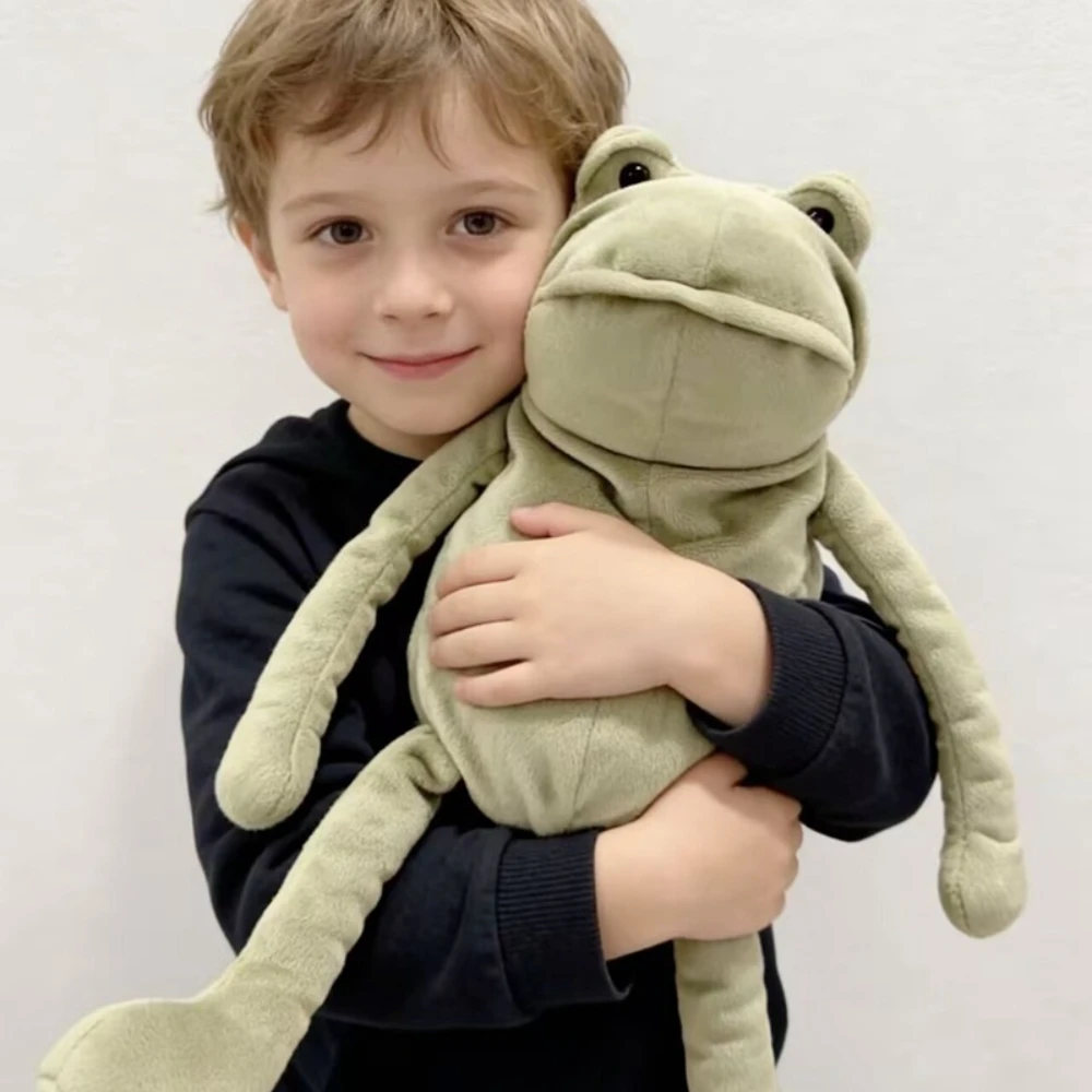 

Милая плюшевая игрушка-лягушка 33 см, мягкая подушка-игрушка в виде животного, кавайная подушка для декора детской комнаты, подарок на день рождения для мальчиков и девочек