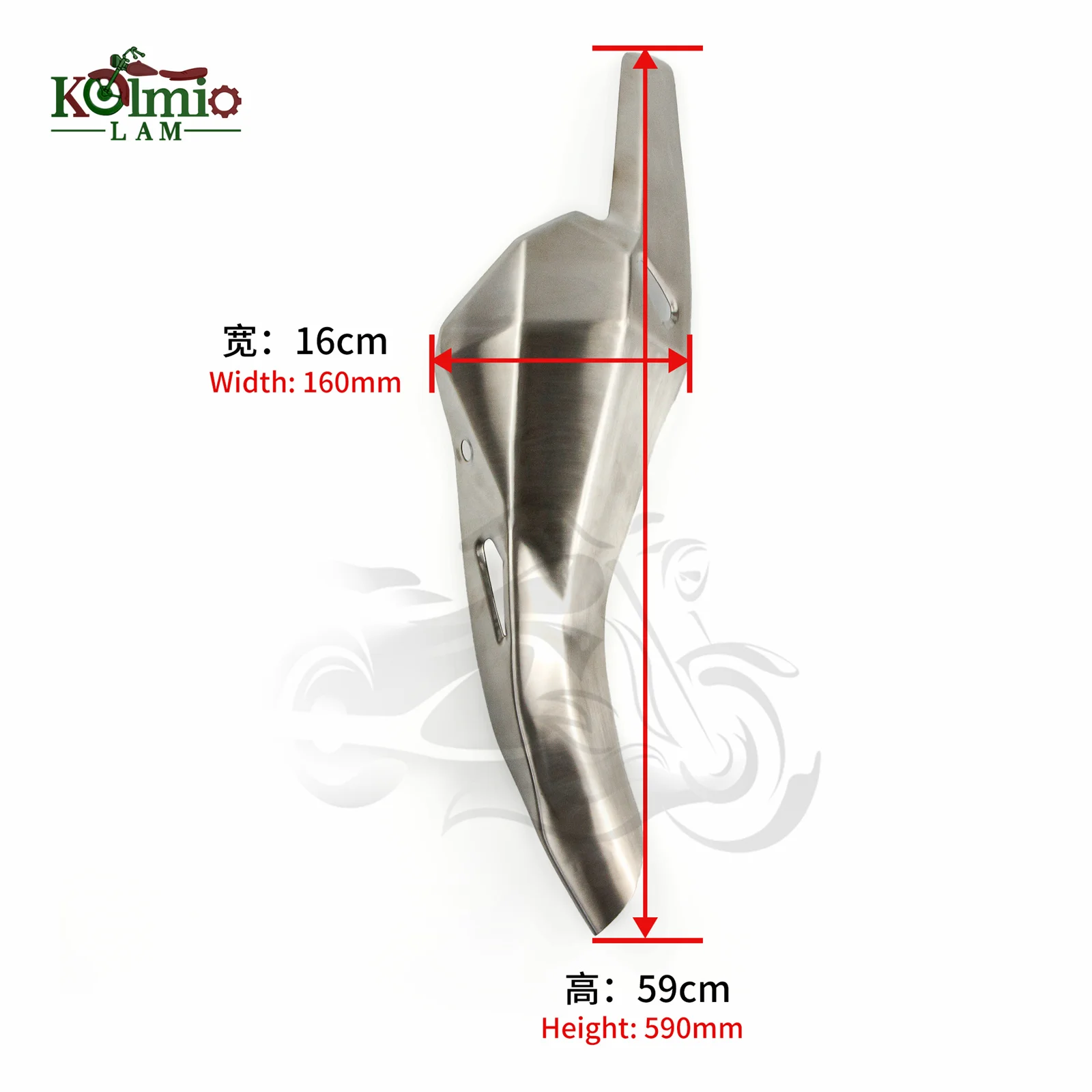 صالح لكاواساكي نينجا 400 500 Z400 Z500 دراجة نارية غطاء ماسورة العادم القلنسوة حامي الفولاذ المقاوم للصدأ EX400 Z 500 SE 2024 2025 #2