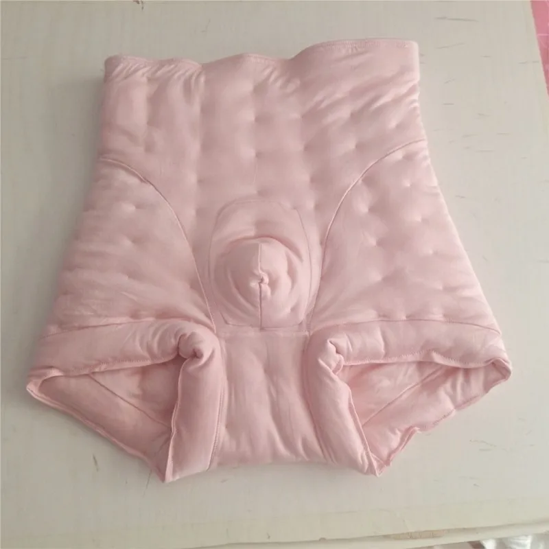Handmade Men Filling Cotton Thick Underwear Silky Touch Puffy Warm Briefs Soft Comfortable Sissy Sexy Costume Panty BF