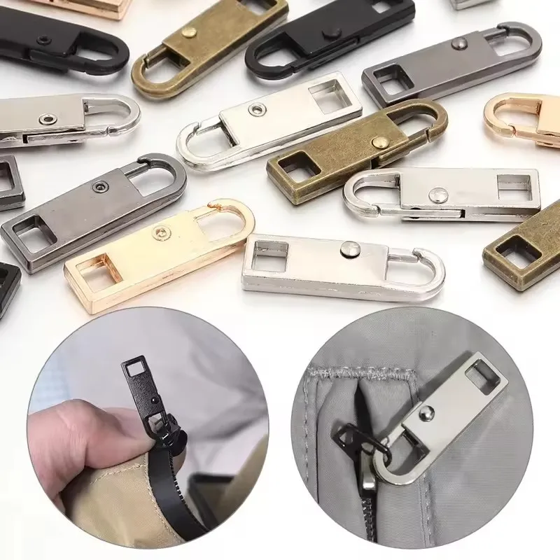 5/10/15PCS Quick Fix Zipper Heads Easy To Install Luggage  Jacket Backpack Boots Detachable Zipper Durable Universal Repair Kit