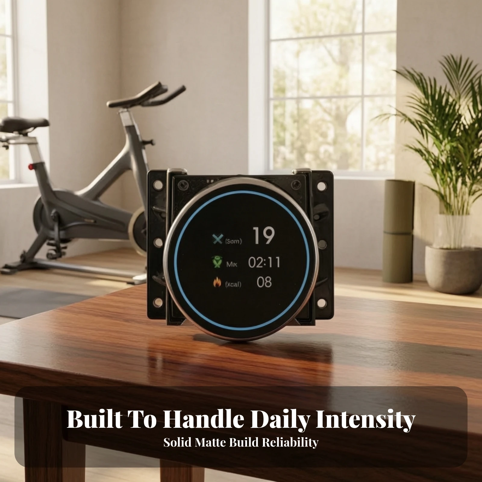 Fitness Display Unit with Mounting Bracket Illuminated Electronic Workout Tracker with Mounting Plate for Home Gyms