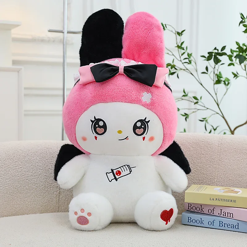 

Sanrio's New Devil Kurome 45-60CM Plush Toy Cute Melody Cinnamon Dog Companion Doll Children's Christmas Birthday Gift