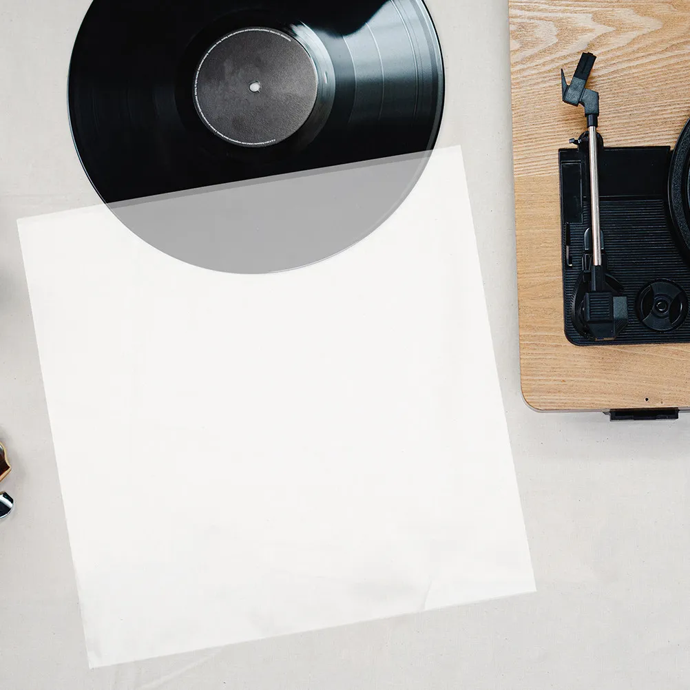 25Pcs Vinyl Record Outer Sleeves Self Adhesive Protective Sleeve for Vinyl Records Album Cover Protector Dustproof Storage