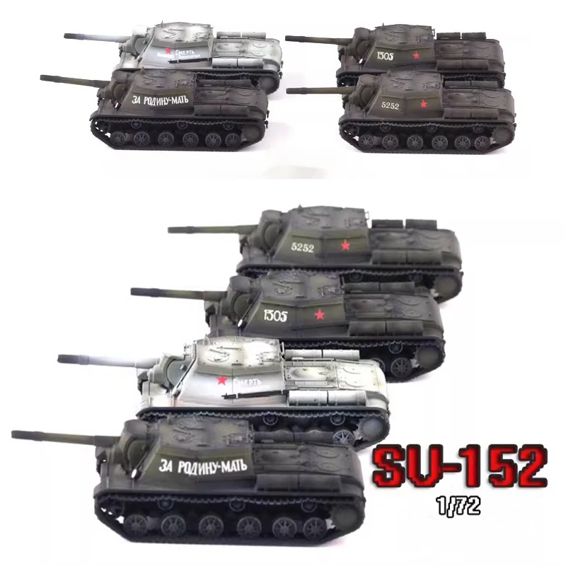 1/72 Scale Soviet SU-152 Self-propelled Artillery Simulation Plastic Tracked Tank Model Static Display Collectible Toy Gift