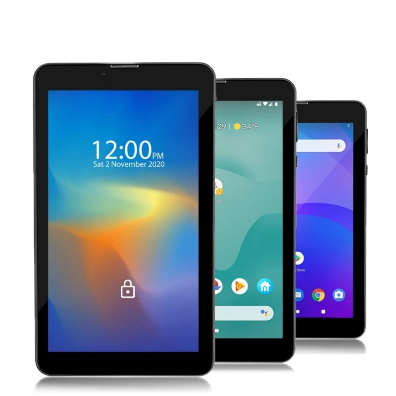 7-Zoll-Android 11 3G-Telefonanruf-Tablets Quad Core 1 GB RAM 16 GB ROM 1024 x 600 Pixel Dual-Kamera 2 * SIM-Karten unterstützen GPS