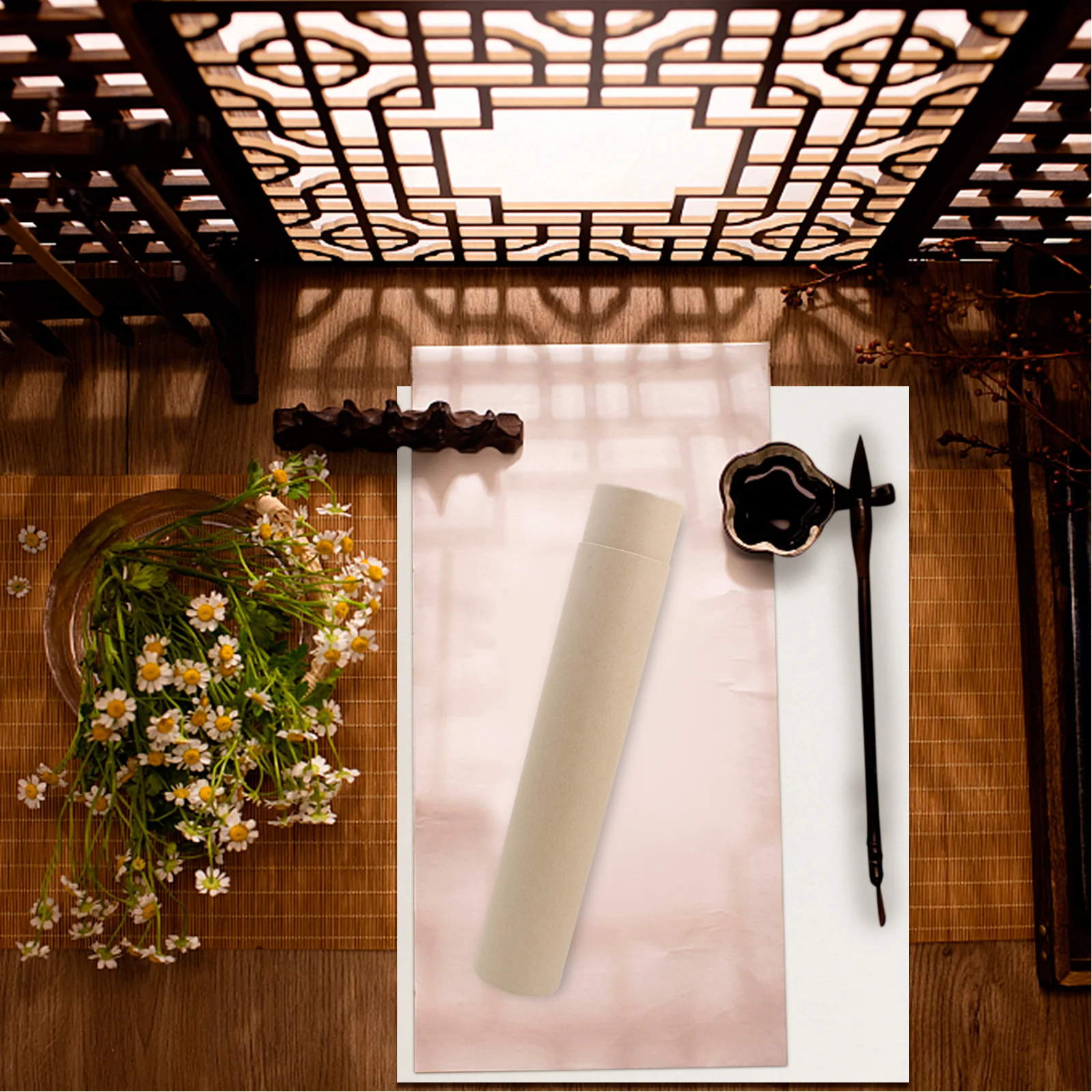 

Ancient Painting Storage Box 6cm Diameter Telescoping Tube Scrolls Calligraphy Poster Mailing Container Travel Holder Artwork