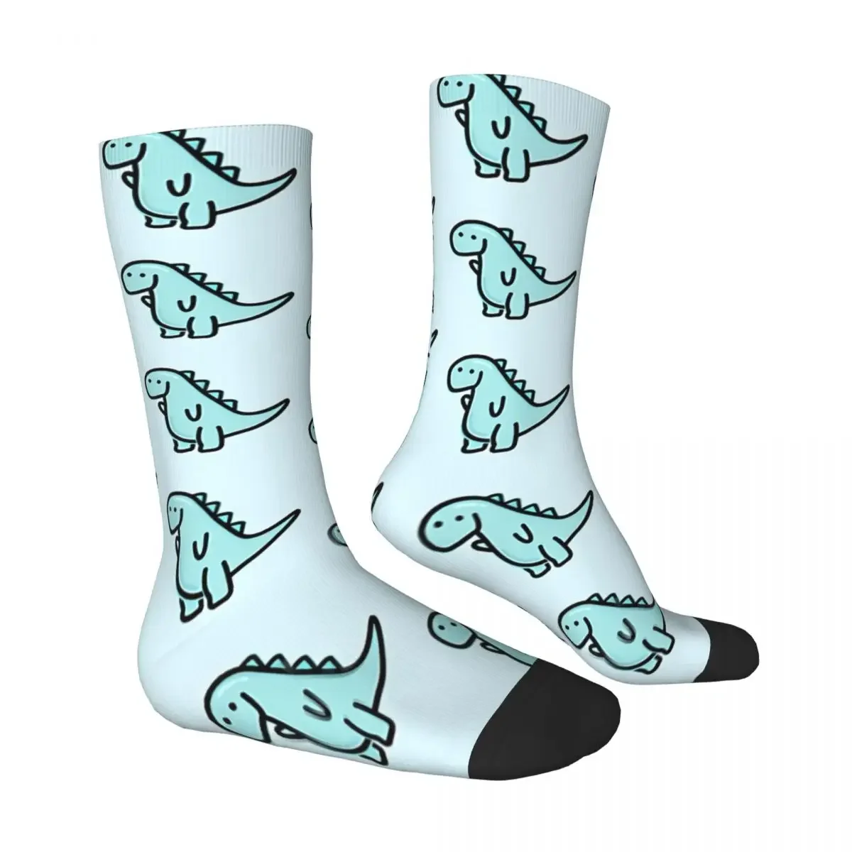 Happy Men's Socks Cute Dino Vintage Harajuku Dinosaurs Street Style Seamless Crew Crazy Sock Gift Pattern Printed