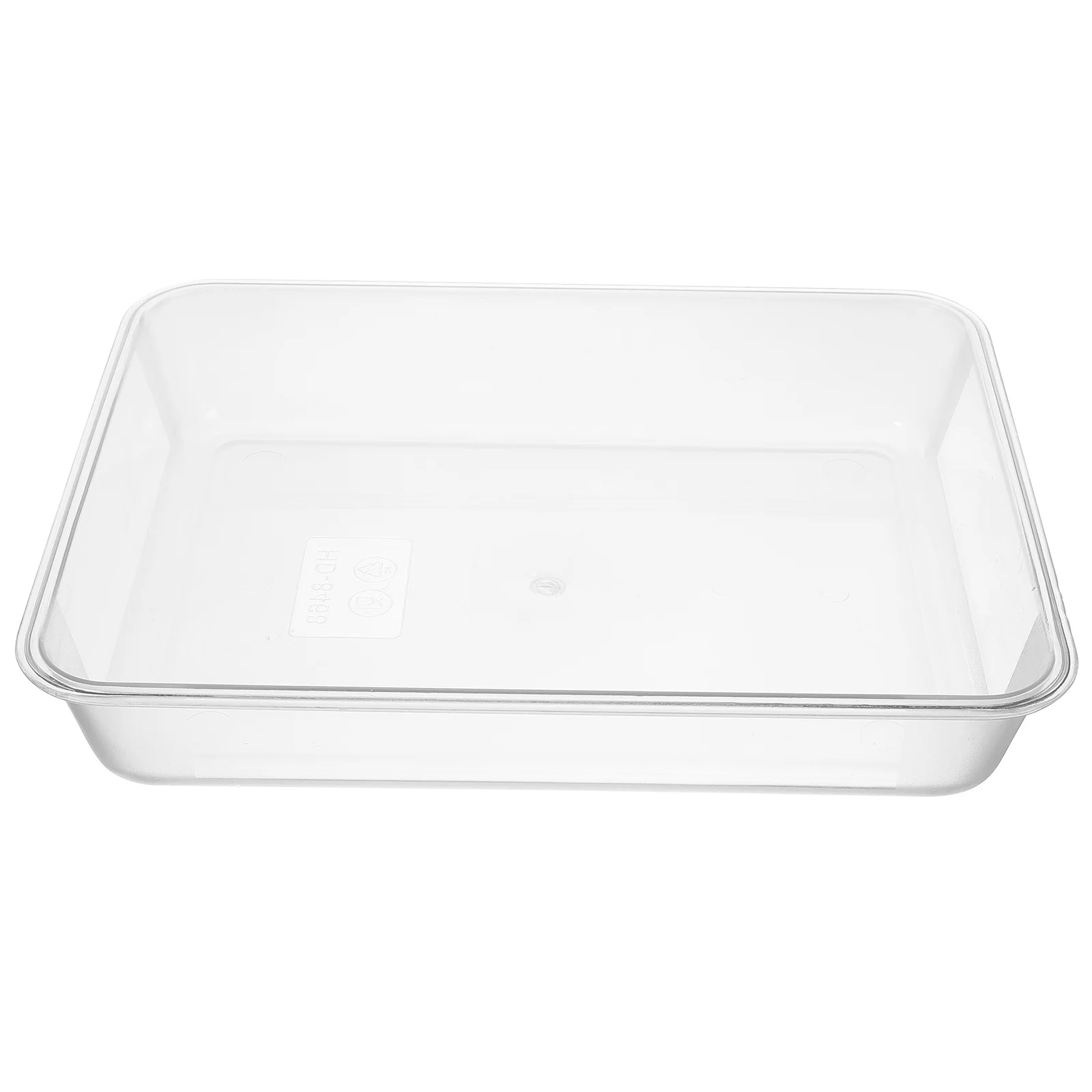 

Acrylic Food Tray Transparent Storage Plate Multi function Kitchen Supply Large Capacity Home Use Rectangular Dumplings Plate