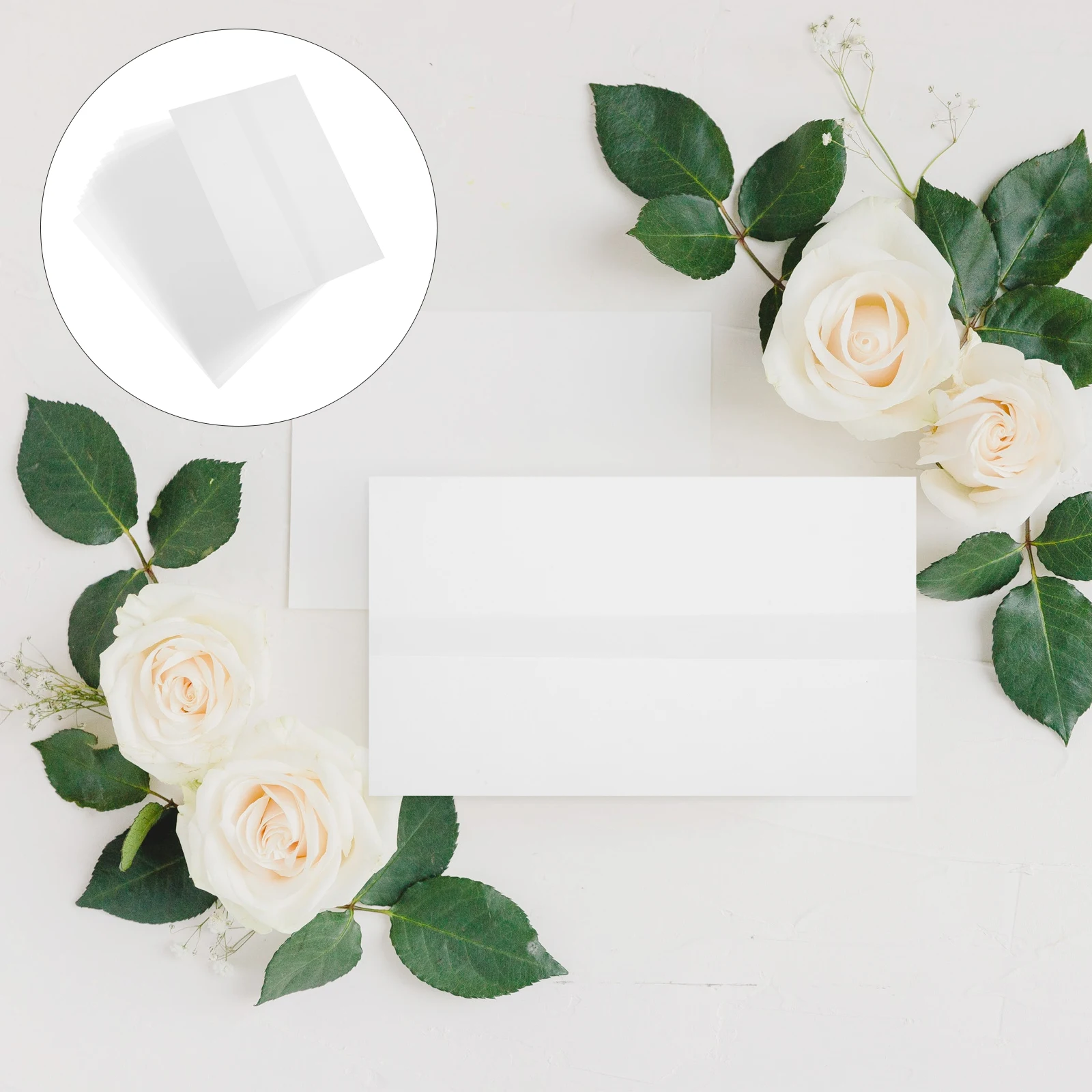 

20pcs Envelopes Translucent Kraft Paper Blank Cashes Practical Invitation Cards Greeting Letter Packaging