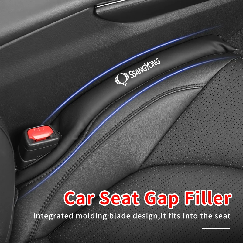 Car Seat Gap Filler Padding Leather Side Seam Plug For SsangYong Actyon Korando Rexton Kyron Rodius Tivoli Musso Chairman Nomad