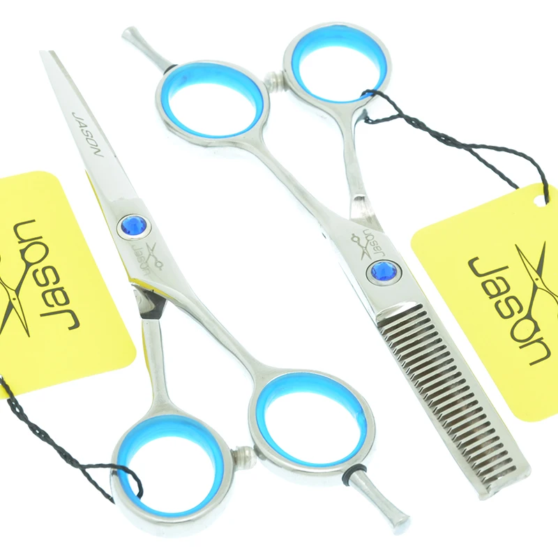 

4.0" 5.0" 5.5" Small JP440C Hair Cutting Scissors with Blue Rhinestone Hair Cutting Shears Thinning Scissors for Home Use A0052D