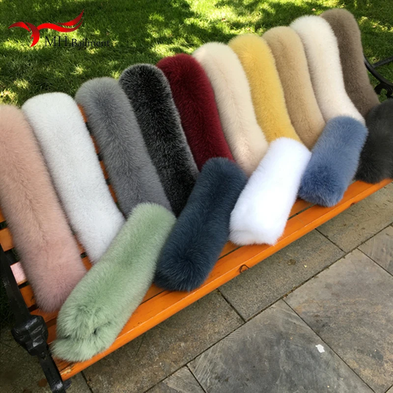 Real Fox Fur Collar Winter Women Natural Genuine Fur Scarf High Quality Fashion Warm Muffler And Luxury Scarves Russian Ladies