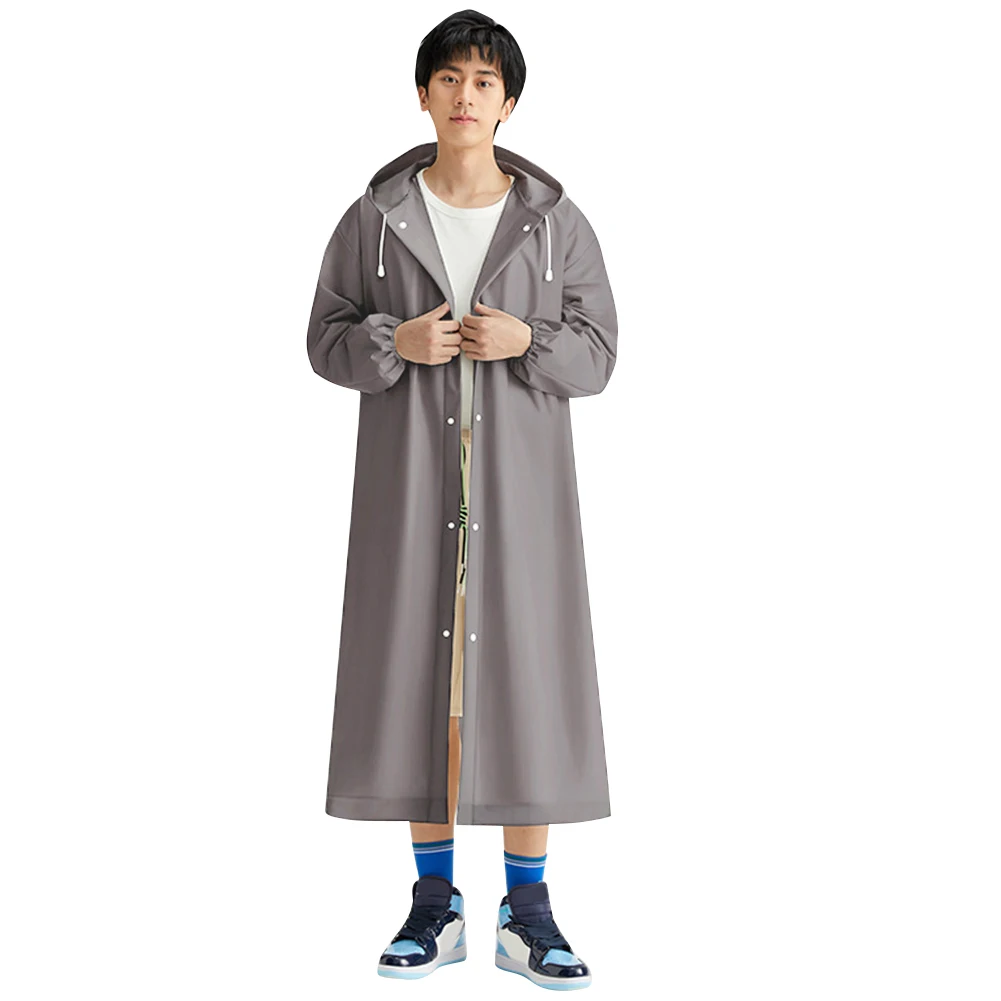 Adult Long Raincoat Non Disposable Thickened Outdoor Travel Climbing Waterproof Windproof Rain Gear Universal One Piece Raincoat view 6