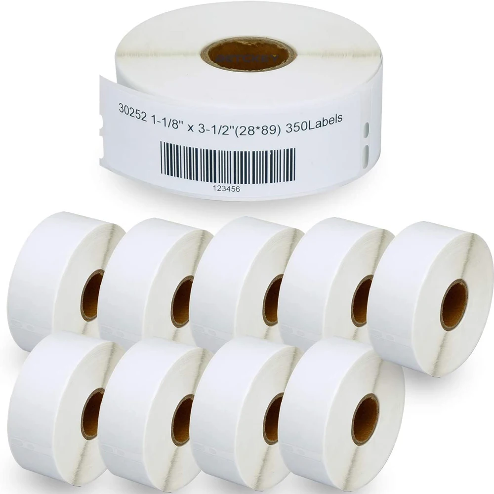 Compatible with DYMO 30252 (1-1/8 'X 3-1/2' Detachable) Address Labels, DYMO LabelWriter 450 4XL 350 Labels/Roll Zebra Printers