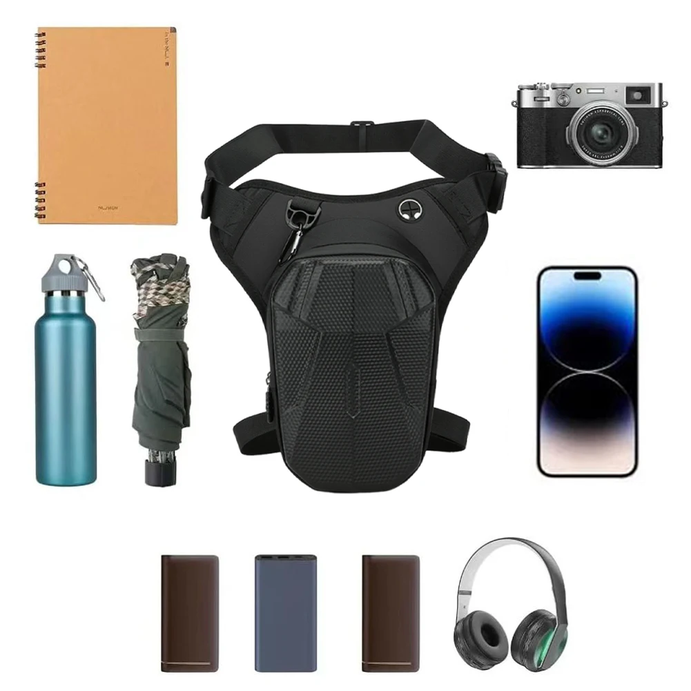 

Outdoor Thigh Bag Waterproof Motorcycle Chest Bag with Removable Leg Strap Multifunctional Leg Pouch for Fishing Travel Outdoor