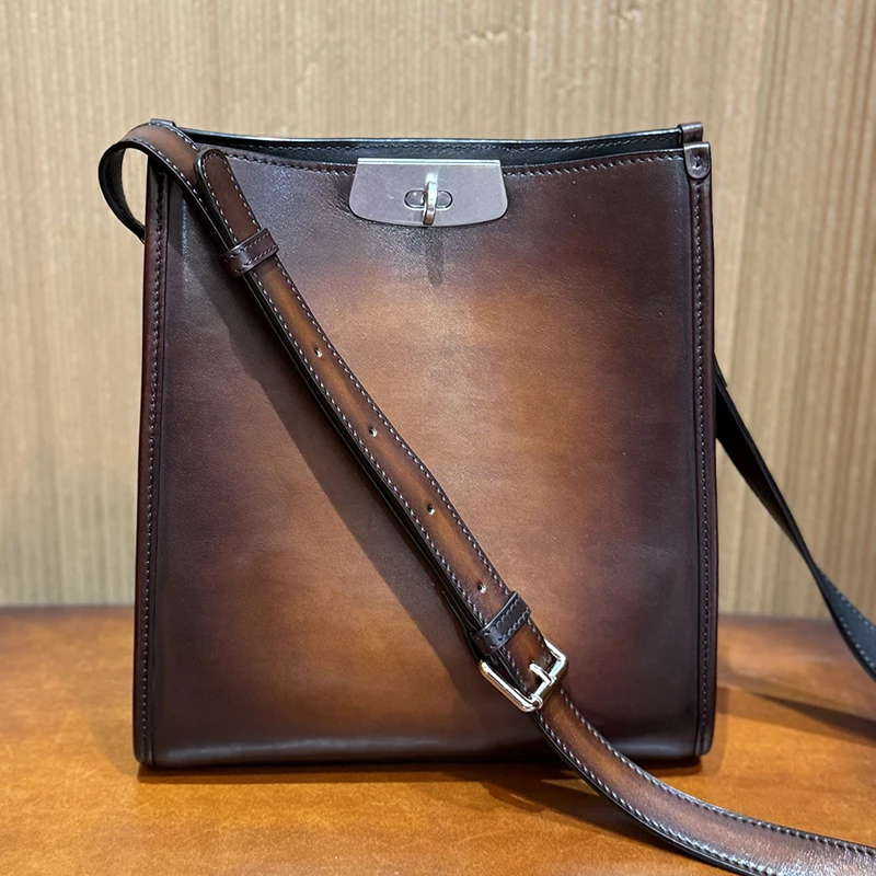 

DIMY 2025 new brand diagonal cross bag shoulder bag men's simple casual large capacity mailman bag men's trend