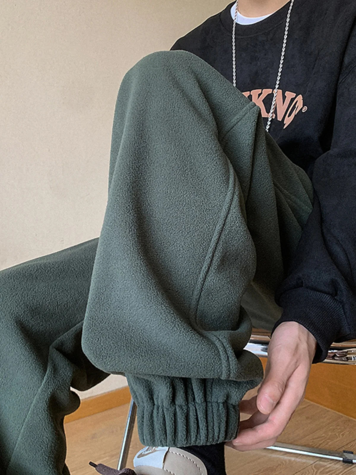 

Мужские брюки в американском ретро-стиле, осенне-зимние, свободные, с манжетами, спортивные, в японском стиле, укороченные, прямого кроя, повседневные