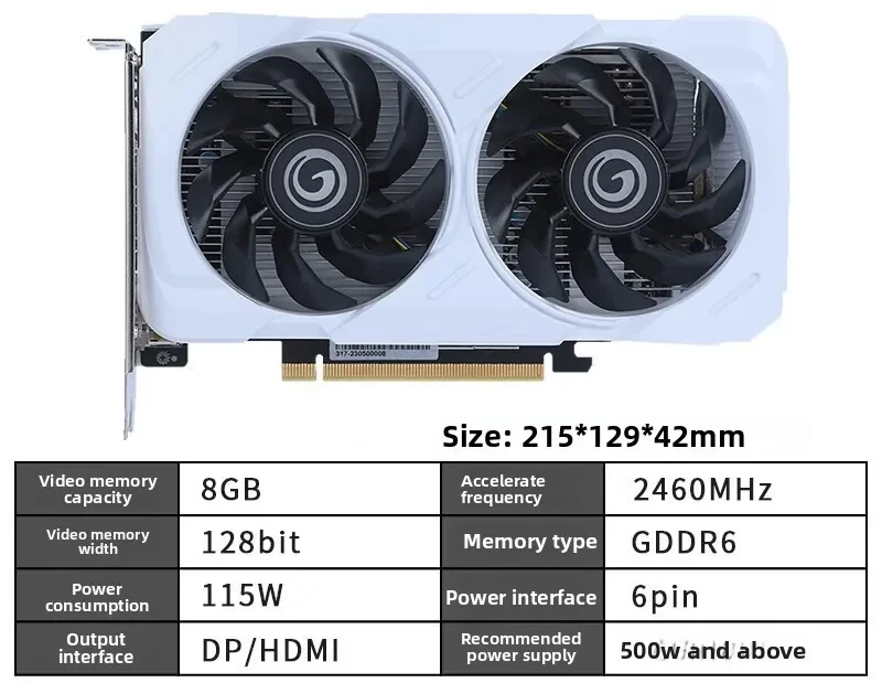 RTX4060 general 8G GPU suitable for AI design and drawing computer game graphics card view 2