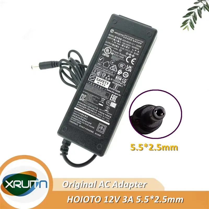 Genuine Hoioto ADS-65LSI-12-1 AC/DC Adapter 12V 3A 36W ​ADS-40SI-12-3 Power Charge For Hikvision / DAHUA DVR Power Supply