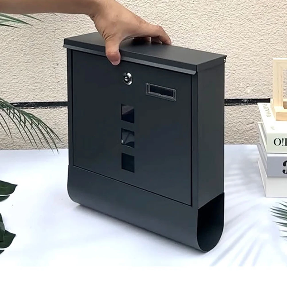 Wall Mount Mailbox with Secure Key Lock Outdoor Home Mailbox Large Capacity Heavy Duty Mailbox for Wall Decor