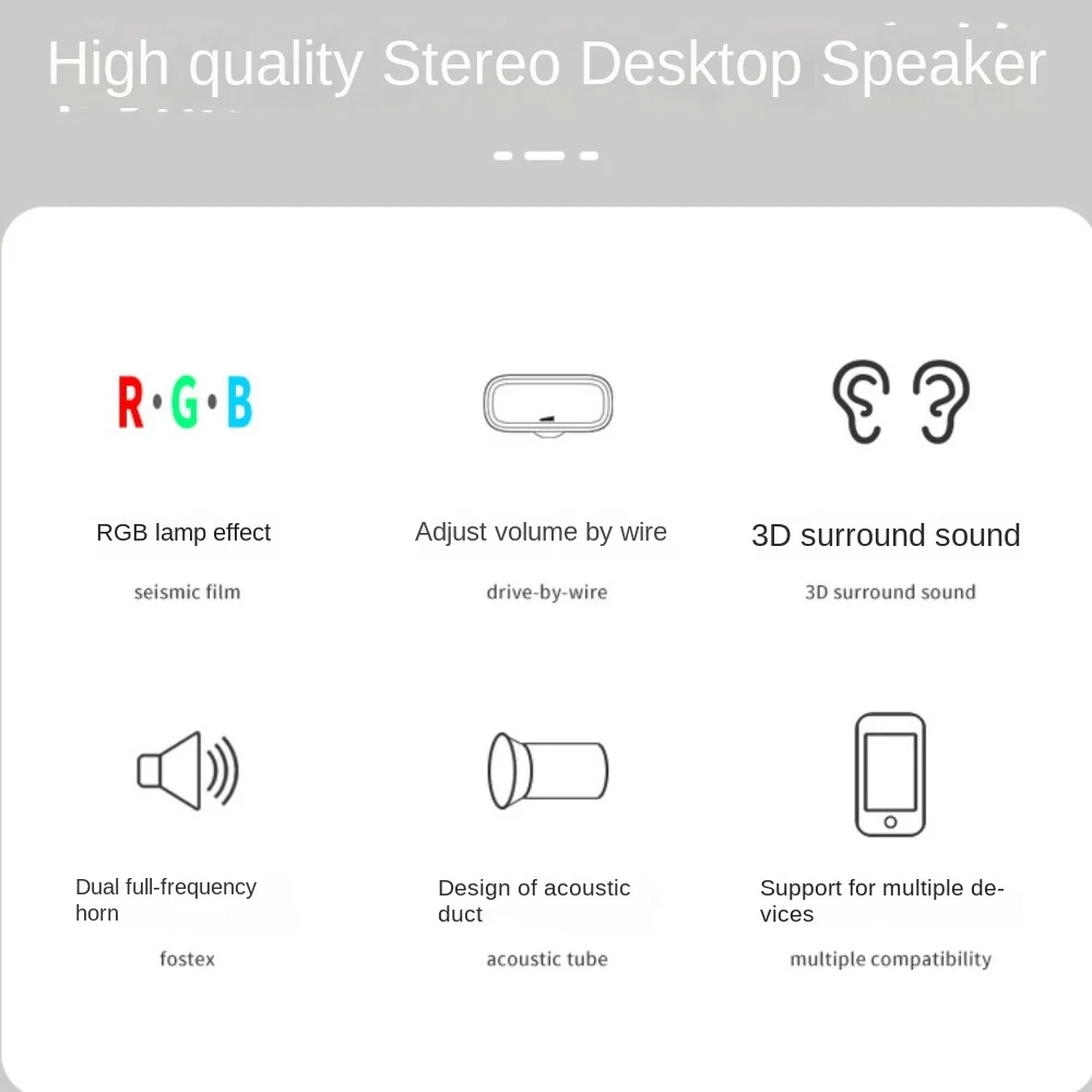 Line control speaker 3D surround laptop home theater portable high volume subwoofer speaker