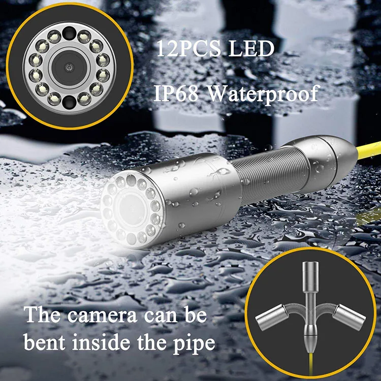 كاميرا فحص أنابيب تصريف آبار المياه الجديدة مع تسجيل الفيديو 120 درجة كاميرا المنظار Cctv BS-GD21 #4