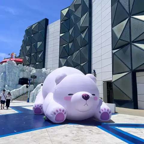 Commercial Inflatable Cute Bear Replica - Oxford Fabric Weatherproof Blow Up Cartoon Bear for Event Rental Businesses, Mall Disp