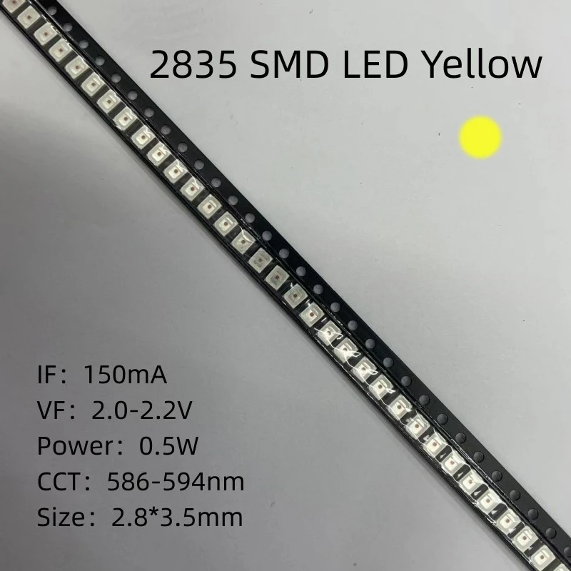 

0.5W 2835 SMD LED Yellow 2.8*3.5mm High brightness High quality lamp beads