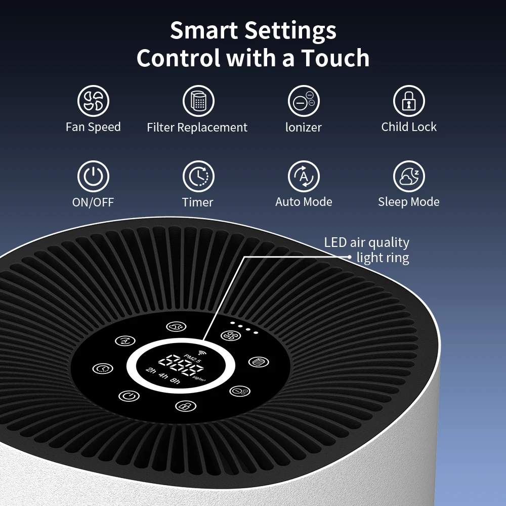 Hepa air Purifier air Best Room  Home Pet Smart Portable Household air Purifier Hepa Filter Home Filters