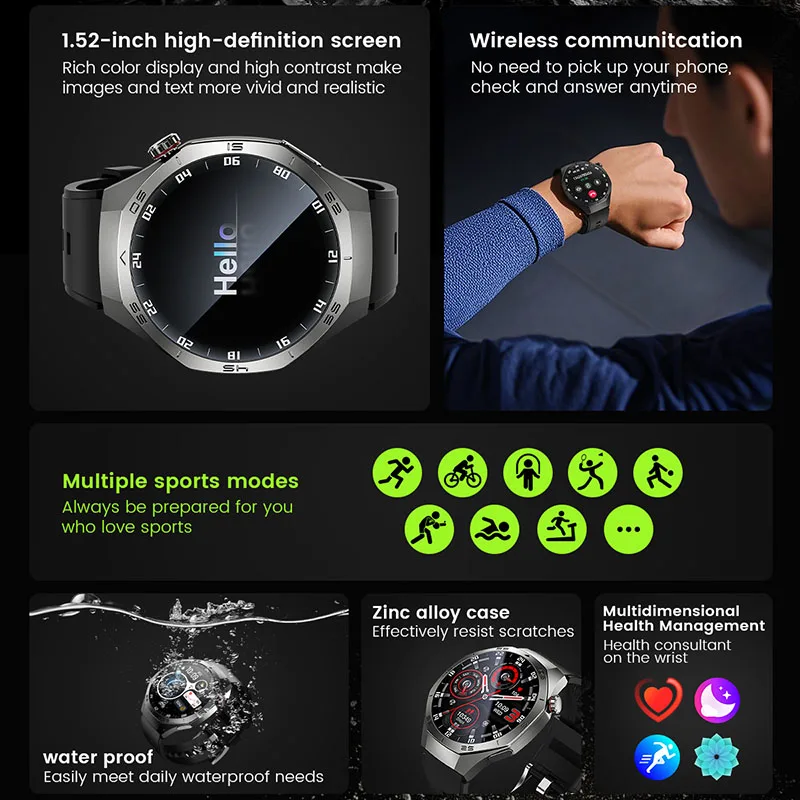 2025New WATCH 5 Pro ساعة ذكية للرجال NFC GPS المقتفي AMOLED HD شاشة معدل ضربات القلب بلوتوث دعوة الرياضة ساعة ذكية لنظام أندرويد ios
