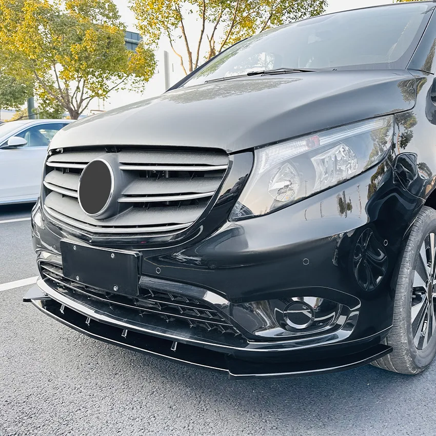 For Mercedes Benz Vito W447 V220 V250 V260 2016-2023 Front Bumper Spoiler Lip Lower Body Kit Diffuser Splitter Tuning Guard