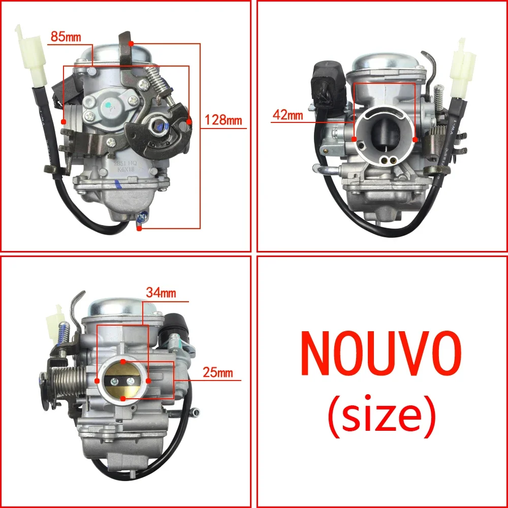 Carburetor Assembly With TPS For Nouvo's Nouvo 125 Nouvo LC Exciter 125 125cc Scooter Motorcycle Carb Replacement