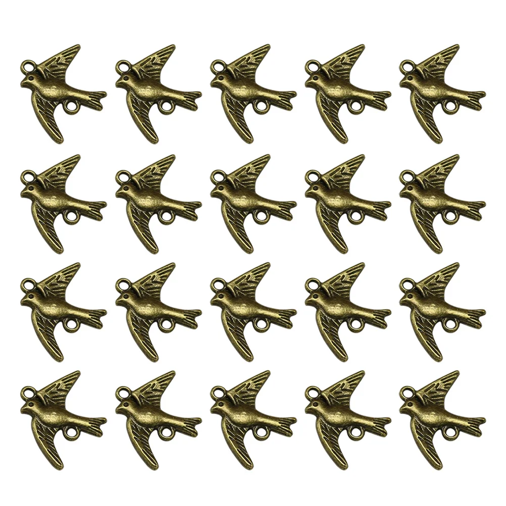 

20pcs Alloy Peace Dove Pendant Charm For Diy Jewelry Making Necklace Bracelet Keychain Sweater Chain Anklet Craft Project