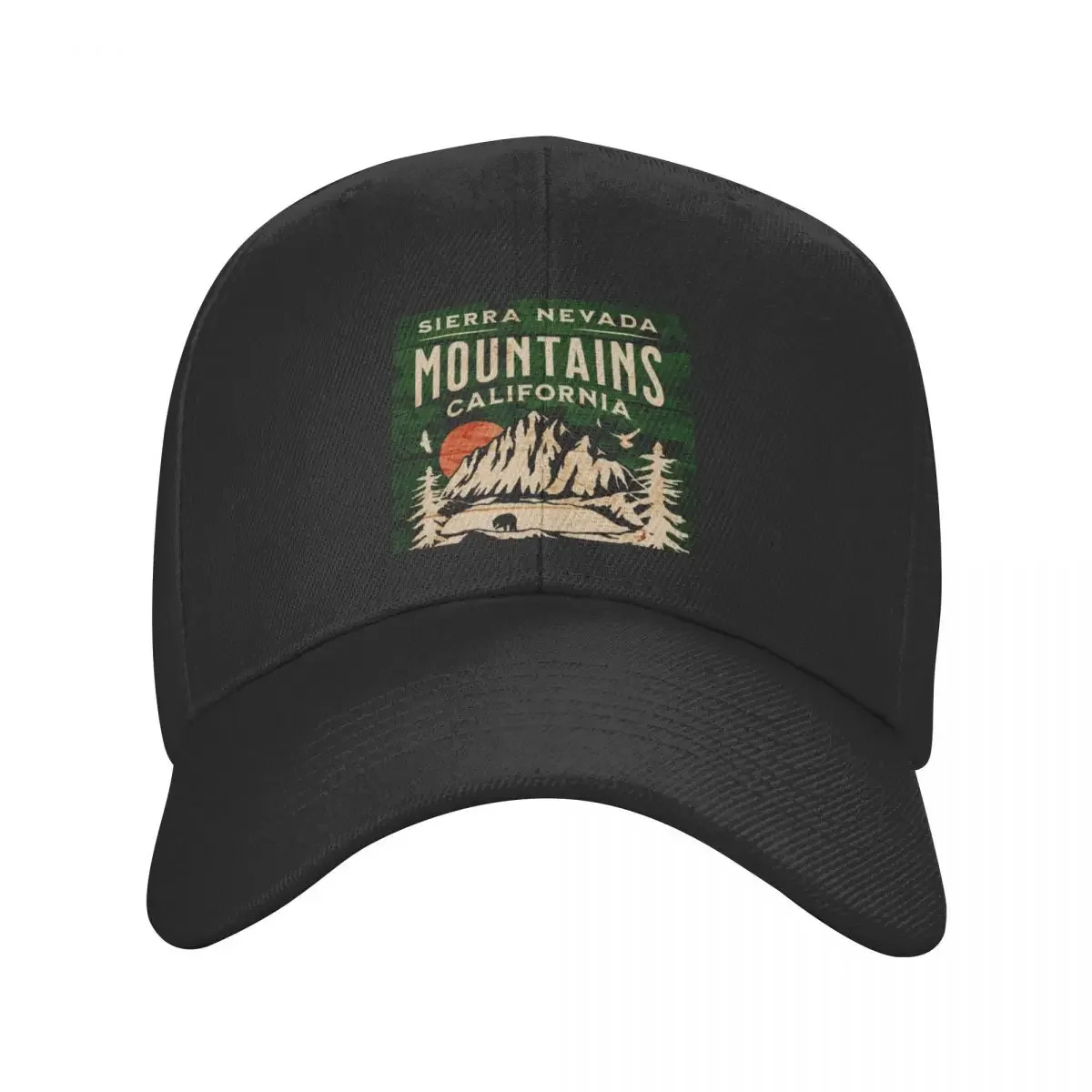 Sierra Nevada Mountains: Adventure Out West! Baseball Cap Military Tactical Cap Mountaineering Golf Cap Women's Men's