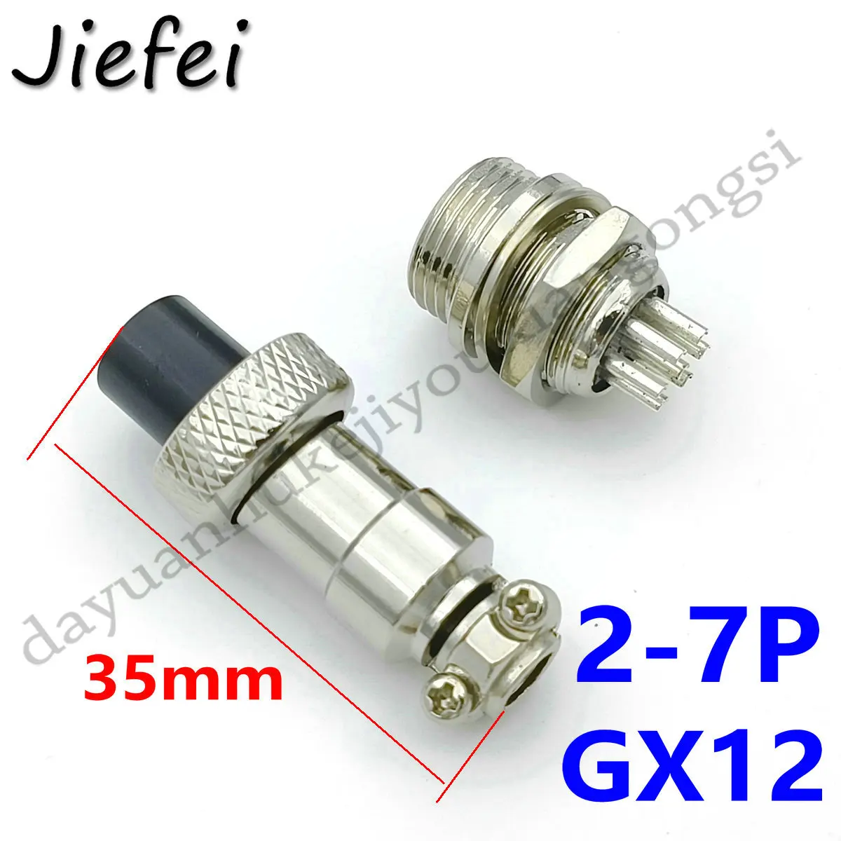 Imagem -06 - Aviação Plugue Macho e Fêmea do Conector do Soquete Rosca Parafuso Mayitr Suprimentos Elétricos 300v 5a Gx12 Pinos Pinos Pinos Pinos Pinos Pinos 100 Peças