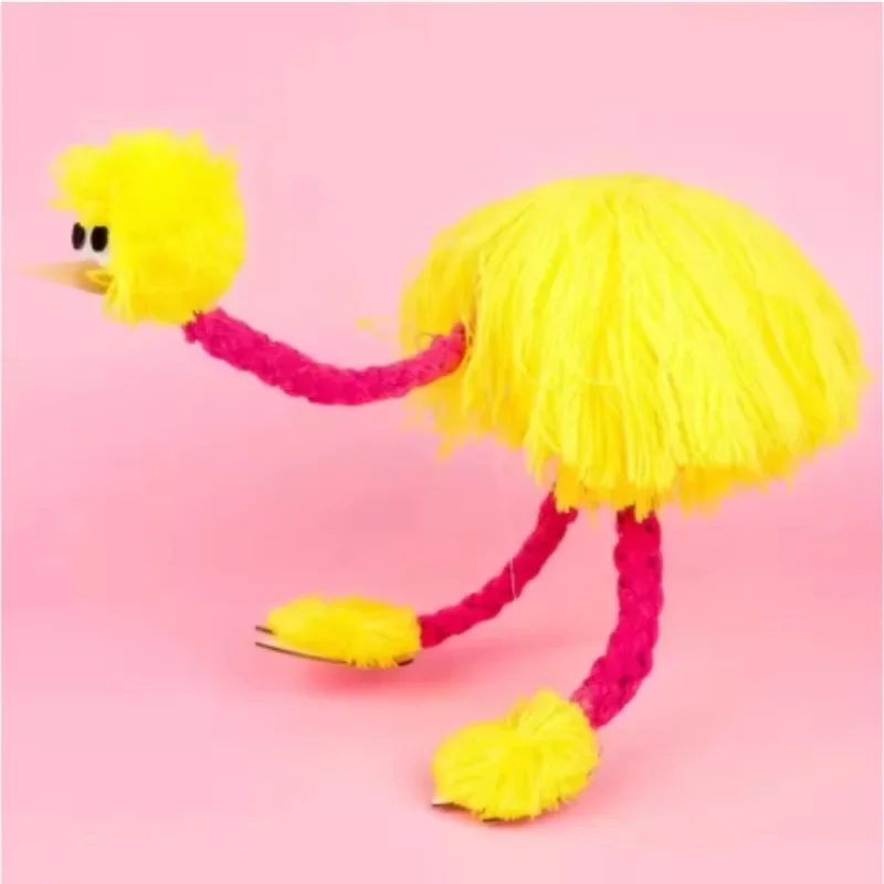 Puppet Ostrich Magic Tricks Handicraft Vintage Wire-controlled Puppetry Interactive Educational Toys for Children StuffedAnimals