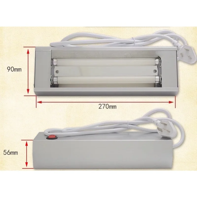 Herramienta de curado de lámpara UV portátil de 12W, tubo doble, luz de 365nm para trabajos de vidrio