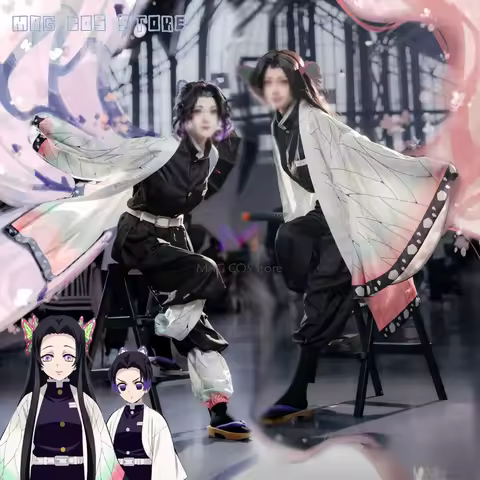 Anime Shinobu Cosplay Adult Kids Kochou Costume Kanae Cosplay Clothes Butterfly Clip Women Uniform Slayer Cloak Halloween Outfit