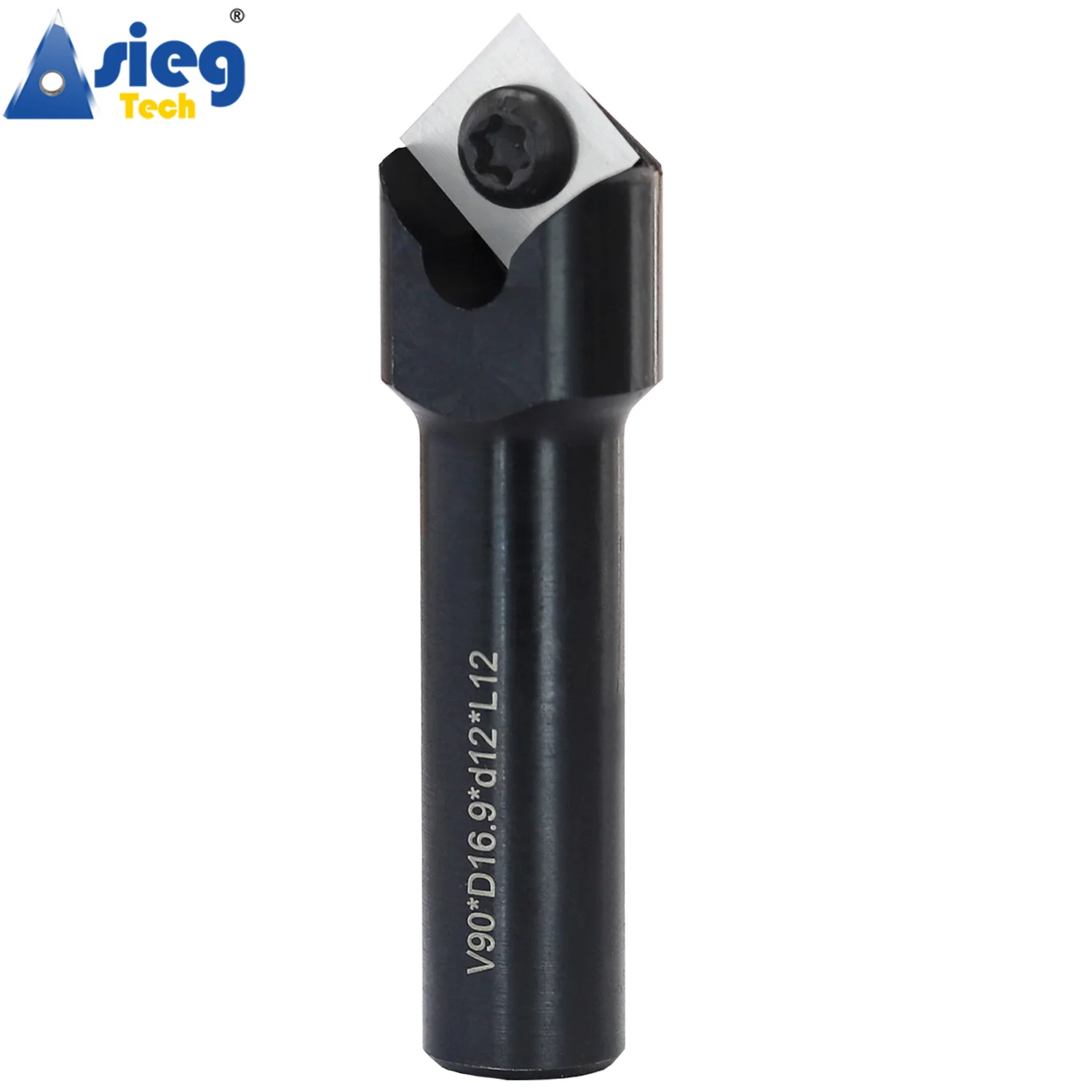 

V Groove Router Bit Milling Cutter 12mm Shank 90 Degree Replaceable Carbide Insert Cutters 12mm Cut Length for CNC