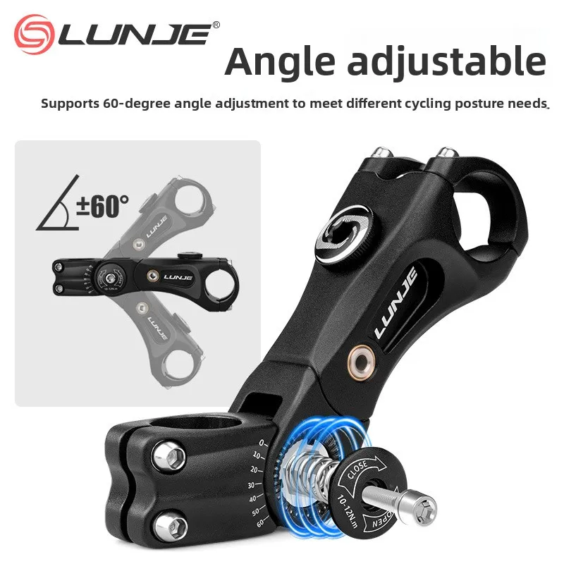 

Mountain bike adjustable shock-absorbing stem 31.8mm height increaser leading handlebar aluminum alloy shock-absorbing riser