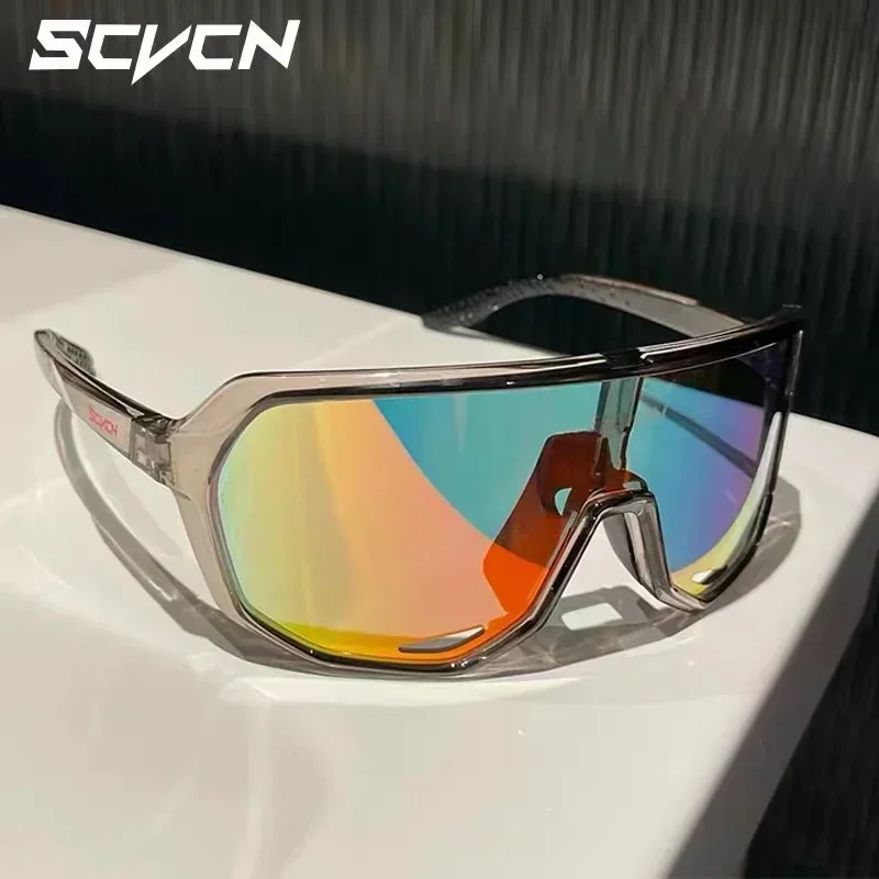 SCVCN Brand New okulary turystyczne Outdoor kolarstwo sportowe okulary przeciwsłoneczne UV400 okulary ochronne do jazdy na nartach akcesoria do rowerów górskich