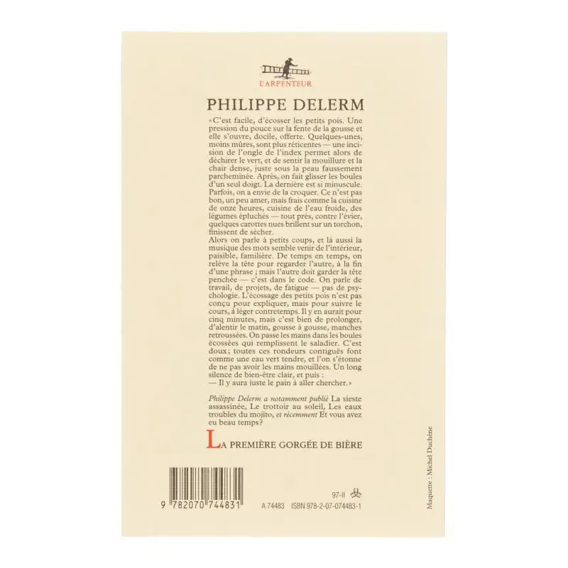 LA PREMIERE GORGEE DE BIERE ET AUTRES PLAISIRS MINUSCULES Philippe Delerm Gallimard 9782070744831 كتاب