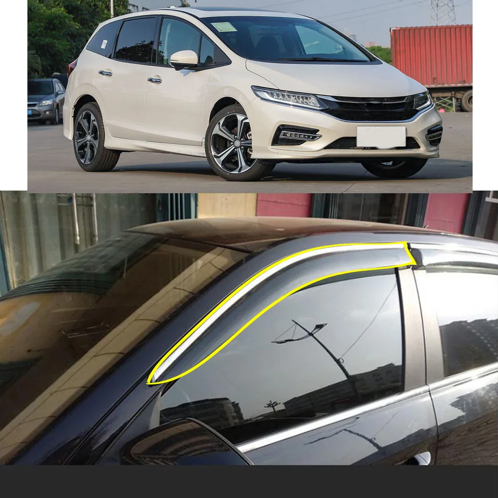 

Car Sticker Plastic Window Glass Wind Visor Rain/Sun Guard Vent Parts For Honda Jade 2013 2014 2015 2016 2017 2018 2019 2020