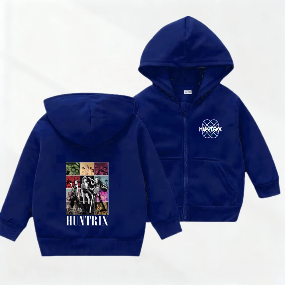 Piccolo Capretto Huntrix Inverno Abbigliamento Con Cappuccio Ragazzi Ragazze Cotone KPOP Hunter Costume Foderato In Pile Cappotto di Cotone Cappello Per Bambini Tuta Sportiva