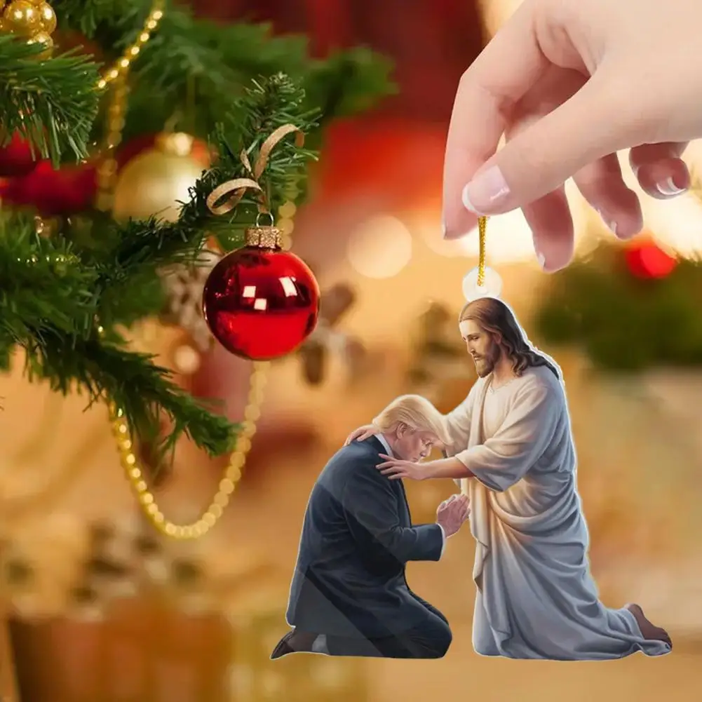 Us Election Decoration Conservative Supporters Christmas Gifts Decorations For Jesus Christ And US Election Christmas Ornament